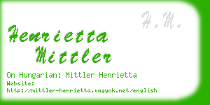 henrietta mittler business card